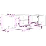 TV ormarić boja staro drvo 102x35x36,5 cm od konstruiranog drva | shoptok.hr