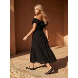 Sinsay Midi haljina s volanom od viskoze | shoptok.hr