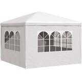 vidaXL Vrtni šotor 3x3 m bel | Shoptok.si
