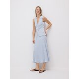 Reserved Suknja od mješavine viskoze - svjetloplavo | shoptok.hr