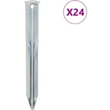 vidaXL Klini za šotor 24 kosov 17 cm Ø20 mm pocinkano jeklo