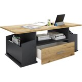 MID.YOU KLUBSKA MIZA, antracit, medeni hrast | Shoptok.si