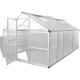vidaXL Okrepljen aluminijast rastlinjak z okvirjem 9,025 m² Cene
