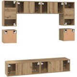  Set TV komoda 8 kom. Umjetnički hrast Konstruirano drvo | shoptok.hr