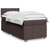 Maison Chic Box spring postelja - Vzmetna postelja z vzmetnico temno rjava 80x200 cm blago SL4758, (21900569) | Shoptok.si