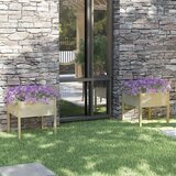 vidaXL vrtne sadilice 2 kom 70 x 70 x 70 cm od masivne borovine Cijene