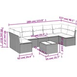  8-dijelni set vrtnih sofa s jastucima smeđi od poliratana | shoptok.hr