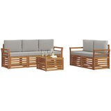  Set vanjskih sofa 6 kom. Prirodna i svjetlosiva | shoptok.hr