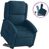  Naslonjač na podizanje plavi baršunasti | shoptok.hr