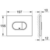Grohe 38858 Arena Cosmopolitan aktivirna tipka vodoravna montaža | Shoptok.si