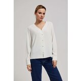 Marisse V-Neck Shirt With Delicate Pearl Buttons | shoptok.hr