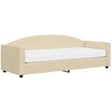 vidaXL Dnevna postelja z vzmetnico krem 80x200 cm blago | Shoptok.si
