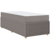  Posteljni okvir z vzmetnico z vzmetnico Taupe 80 x 200 cm blago | Shoptok.si