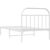  Metalni okvir za krevet s uzglavljem bijeli 100x200 cm | shoptok.hr