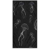 DecoKing Crno-bijeli ručnik za plažu 90x180 cm Jellyfish - Cijene