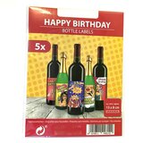  Nalepke za steklenice, Fancy 5 kos - Happy birthday 2 Cene