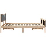  Okvir za krevet Svijetlo siva 140 x 190 cm tkanina | shoptok.hr