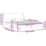 vidaXL Posteljni okvir z vzglavjem bel 160x200 cm umetno usnje | Shoptok.si