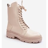 Kesi Women's work boots, eco-leather, light beige irande | Shoptok.si