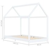  Za dječji krevet od masivne borovine bijeli 90 x 200 cm | shoptok.hr