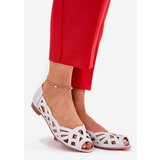 Boto Perforated Ballerinas With Open Toes Silver Calgis | shoptok.hr