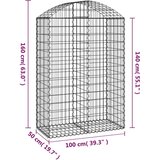  Gabionska košara s lukom 100x50x140/160 cm pocinčano željezo | Eponuda.com