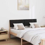 vidaXL tapecirano vzglavje črna 150 cm masivno borovo les | Shoptok.si