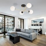  Luster na šipci MAGNUM 4xE14/10W/230V bela/zlatna/crna | Eponuda.com