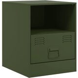 Furnova Nočna omarica olivno zelena 34,5x39x44 cm jeklo, (21927005) | Shoptok.si