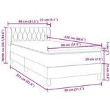  Box spring krevet s madracem ružičasti 80 x 220 cm baršunasti | shoptok.hr