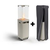 Planika Faro GAS - Spoljni gasni kamin 142x36 cm 8kW siva + zaštitni pokrivač | Eponuda.com