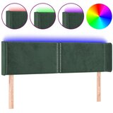 Maison Chic led posteljno vzglavje - vzglavna omarica - nočna omarica temno zeleno 147x16x78/88 cm žamet, (21713185) Cene