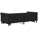  Dnevni krevet na razvlačenje s ladicama crni 90 x 190 cm baršun | shoptok.hr