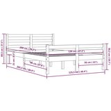  Posteljni okvir medeno rjav iz trdnega lesa 120x200 cm, (20646744) | Shoptok.si