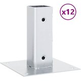  Postolja za stupove kvadratna 12 kom 51x51 mm pocinčani čelik | shoptok.hr
