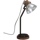 vidaXL Namizna svetilka 25 W starinsko srebrna 18x18x60 cm E27 | Shoptok.si