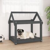  Krevet za pse sivi 71 x 55 x 70 cm od masivne borovine | shoptok.hr
