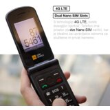 AGM odporni preklopni telefon na tipke flip M10 (4G lte) dual sim, IP68/IP69K/MIL-STD-810H, črn | Shoptok.si