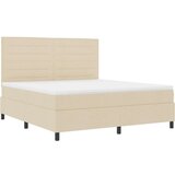  Box Spring Postelja z vzmetnico in LED bež 180x200 cm tkanina, (22081198) | Shoptok.si