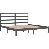  Posteljni okvir siv iz trdne borovine 200x200 cm, (20643779) | Shoptok.si