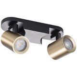 Kanlux 38961 - Spot svetlo LAURIN, 2x GU10 (10 W), 230 V, mesing/crna Cene