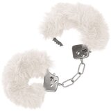 California Exotics Ultra Fluffy Furry Cuffs White Cene