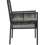  Vrtna stolica s jastukom 2 pcs Crna 55 x 53 x 85 cm poliratan | Eponuda.com