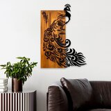 Wallity zidna dekoracija peacock, 47 x 65 x 3 cm, smeđa | ePonuda.com