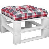  Blazina za palete rdeča karirasta 58x58x10 cm blago, (21416308) | Shoptok.si