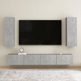 vidaXL 4-dijelni set TV ormarića siva boja betona od iverice Cijene
