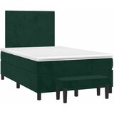  box spring s madracem tamnozeleni 120x190 cm baršunasti | shoptok.hr
