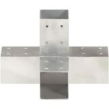  Spojnici za stupove u X-obliku 4 kom pocinčani metal 71 x 71 mm | shoptok.hr