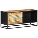 TV ormarić 90x30x40 cm od grubog drva manga i prirodne trske | shoptok.hr