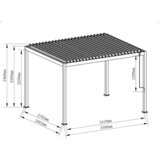 Gardenson Pergola Origin, Antracit, 3x3,6m | Shoptok.si